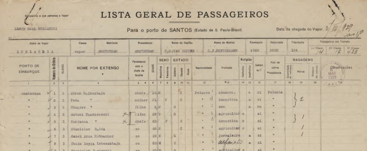 Santos, 476, e a chegada dos imigrantes ao&nbsp;Brasil
