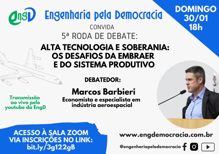 Engenheiros discutem alta tecnologia, Embraer e soberania&nbsp;nacional