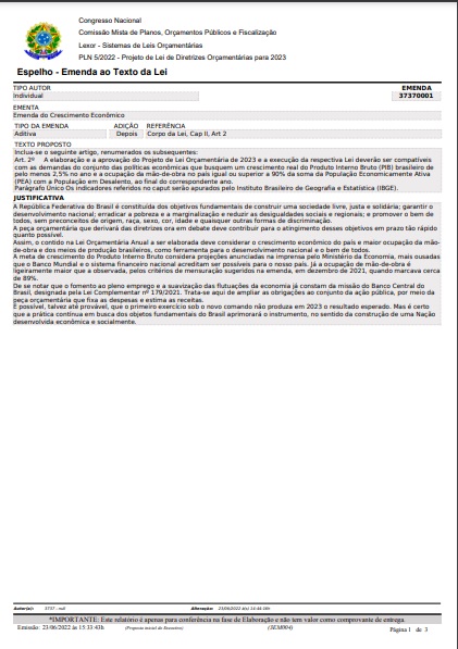 Emenda do Crescimento&nbsp;Econômico