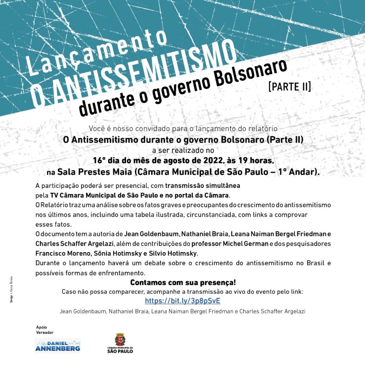 Crescimento do antissemitismo durante o governo&nbsp;Bolsonaro