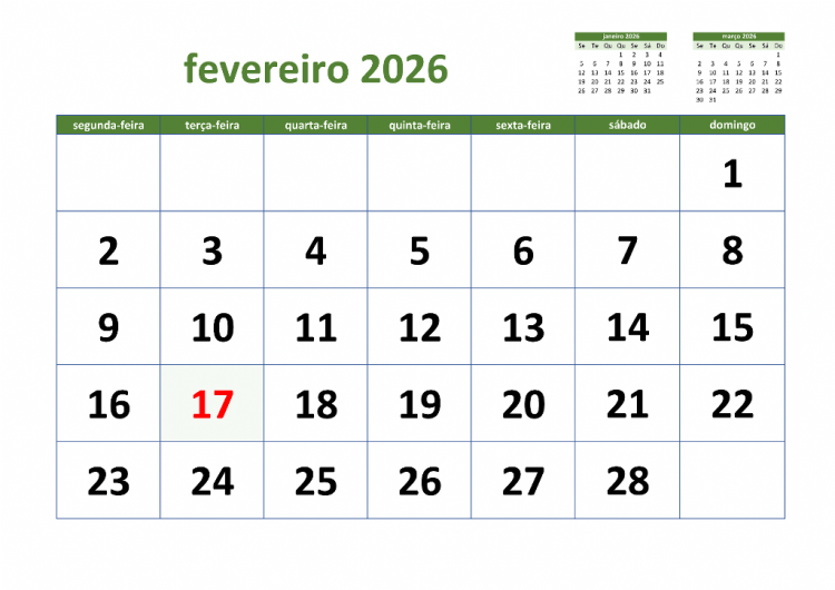 Melhor do mês – Fevereiro de&nbsp;2026